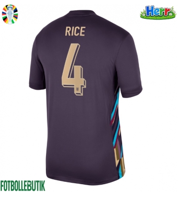 England Declan Rice #4 Bortatröja EM 2024 Kortärmad